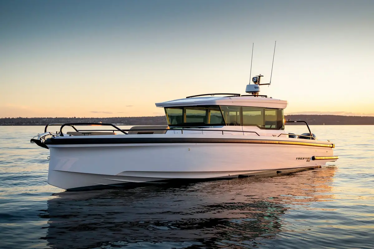 Axopar 37 — Luxury Yachts St. Tropez, Saint-Tropez. Vitesse et liberté vers Cap Taillat dès l'aube