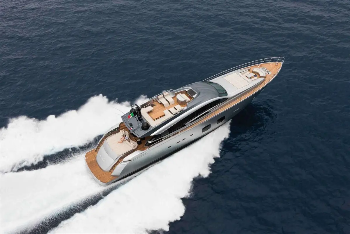 Pershing 108, exterior — Luxury Yachts St. Tropez, Saint-Tropez. Fast Gulf crossings to Pampelonne before the beach clubs fill