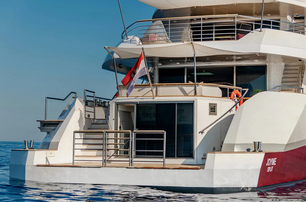 Philip Zepter 50m, main deck — Luxury Yachts St. Tropez, Saint-Tropez. 50 Metres of Deck Space Toward Cap Taillat