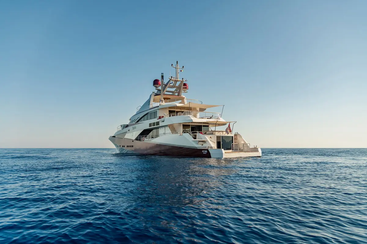 Philip Zepter 50m, aft deck — Luxury Yachts St. Tropez, Saint-Tropez. 50 Metres of Deck Space Toward Cap Taillat