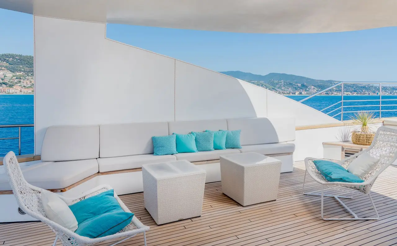 Philip Zepter 50m, exterior — Luxury Yachts St. Tropez, Saint-Tropez. 50 Metres of Deck Space Toward Cap Taillat