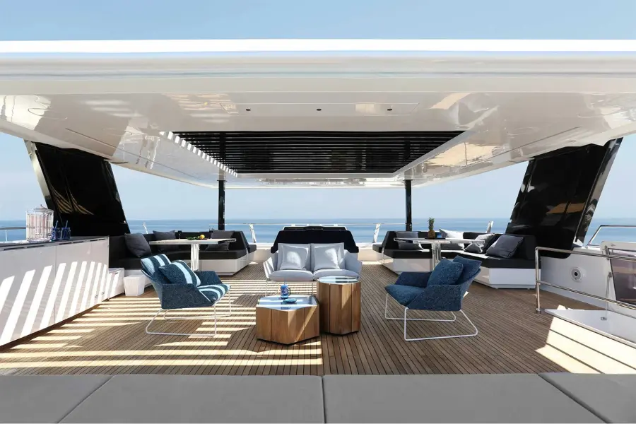 Sunreef 80, main deck — Luxury Yachts St. Tropez, Saint-Tropez. A steady twin-hull base for Cap Taillat afternoons